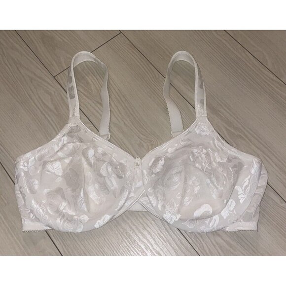 Wacoal 85567 Awareness Full Figure Seamless Bra Floral UW Womens 38D Ivory - Picture 2 of 6